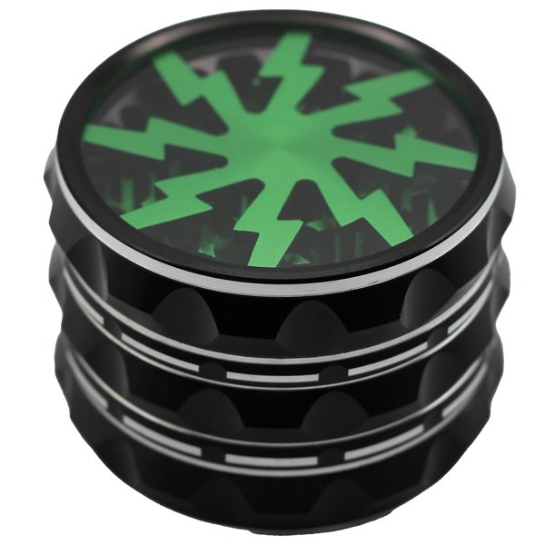 63MM GRINDER 4 PARTS ALUMINUM GREEN - SMDistro